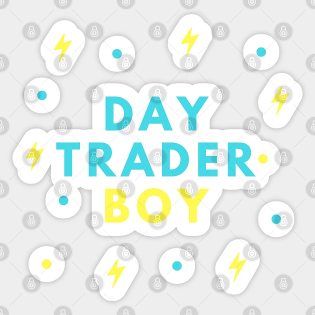 Day Trader Boy Sticker by Trader Shirts
